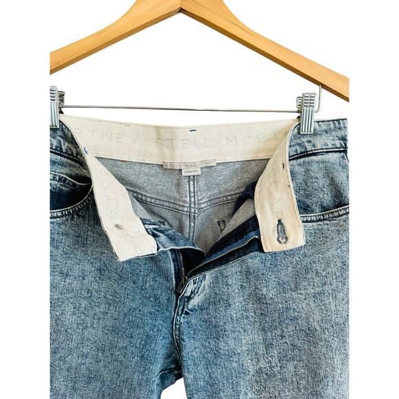 Stella McCartney Degrade Mid Rise Straight Leg Relaxed Multi Color Jeans Size 29 - Picture 10 of 15